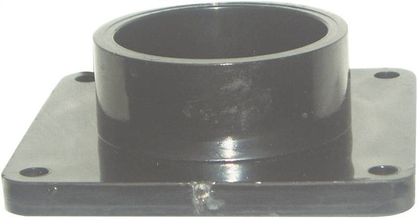 US Hardware RV-727C Spigot with Flange, 1-1/2 in ID, Slip x Male, ABS, Black