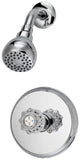 Boston Harbor GU-F1010207CP Shower Faucet, 1.75 gpm, 2.75 in Showerhead, Metal/Plastic, Round Showerhead, Knob Handle