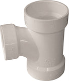 CANPLAS 192127L Sanitary Pipe Tee, 2 x 1-1/2 in, Hub, PVC, White