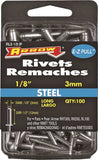 Arrow RLS1/8IP Pop Rivet, Long, 1/2 in L, Steel