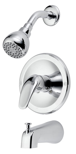 Boston Harbor TQ-F1014209CP Tub/Shower, Fixed Mount Showerhead, 1.75 gpm Showerhead, 1 Spray Settings, 1-Handle