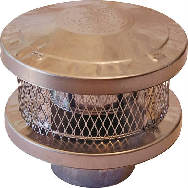 AmeriVent 6HS-RCS Vent Cap, 6 in Connection, Stainless Steel, Galvanized