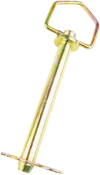 SpeeCo S071022C0 Hitch Pin, 5/8 in Dia Pin, 7-3/4 in L, 6-1/4 in L Usable, 2 Grade, Steel, Yellow Zinc Dichromate