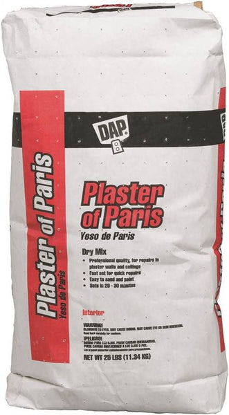 DAP 10312 Plaster of Paris, Powder, White, 25 lb Bag