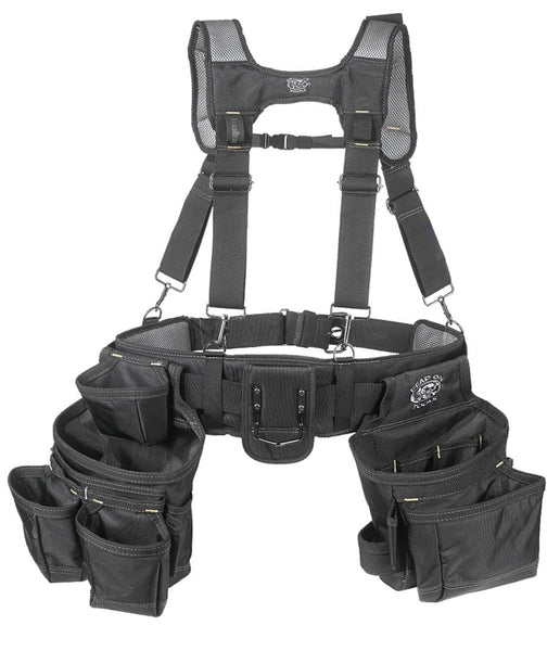 Dead On HDP400945 Carpenter's Suspension Rig, 52 in Waist, Poly Fabric, Black, 18-Pocket