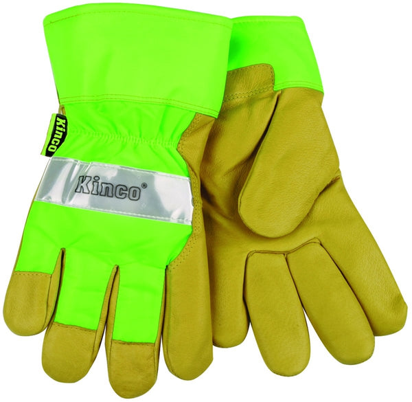 Heatkeep 1939-XL Work Gloves, Men's, XL, Wing Thumb, Green/Palamino