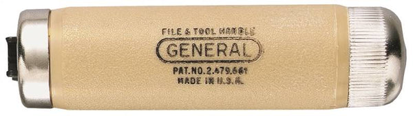 GENERAL 890 File and Tool Handle, 1-1/16 in Dia, 4-1/8 in L, Steel