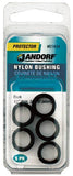 Jandorf 61434 Conduit Bushing, Nylon, Black, 3/8 in Dia Panel Hole, 1/4 in Thick Panel