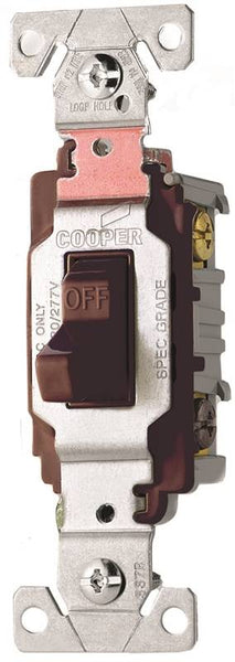 Eaton Wiring Devices CS320B Toggle Switch, 20 A, 120/277 V, 3 -Position, Screw Terminal, Nylon Housing Material