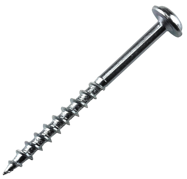 Kreg SML-C2 - 50 Pocket-Hole Screw, #8 Thread, 2 in L, Coarse Thread, Maxi-Loc Head, Square Drive, Carbon Steel, Zinc