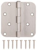 ProSource 20348SNX Door Hinge, Steel, Satin Nickel, Loose Pin, 180 deg Range of Motion, Screw Mounting