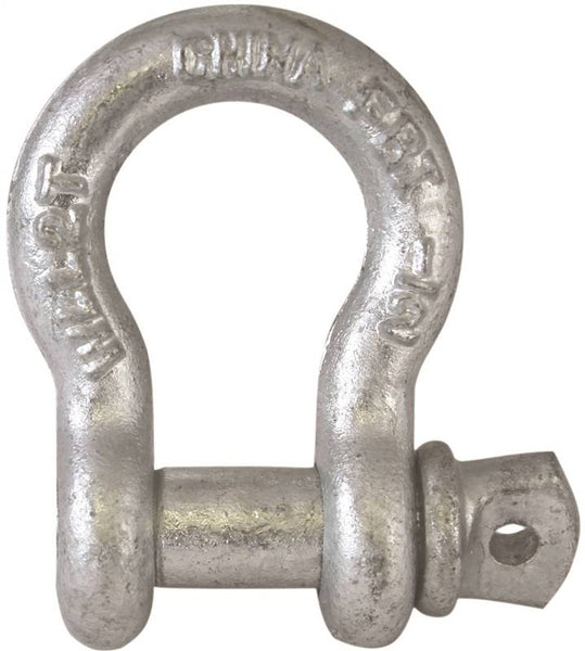 Fehr 1/2 Anchor Shackle, 1/2 in Trade, 1.5 ton Working Load, Commercial Grade, Steel, Galvanized