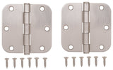 ProSource BH-102SN-PS Door Hinge, Steel, Satin Nickel, Loose Pin, 180 deg Range of Motion, Screw Mounting