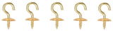 ProSource Cup Hook, 3/16 in Opening, 2.5 mm Thread, 3/4 in L, Brass, Brass