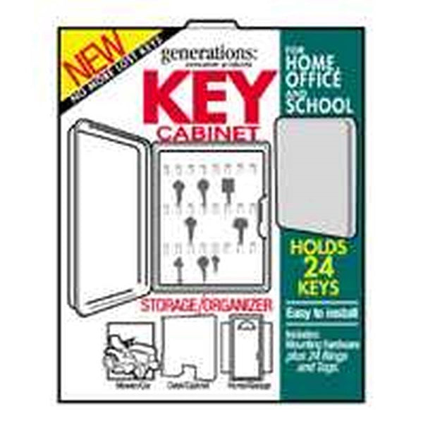 HY-KO KO302 Key Cabinet, Plastic, Almond, 8-1/4 in W, 10-1/2 in H