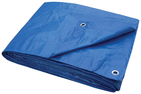 ProSource T2030BB70 Tarpaulin, 30 ft L, 20 ft W, 3.5 mil Thick, Polyethylene, Blue