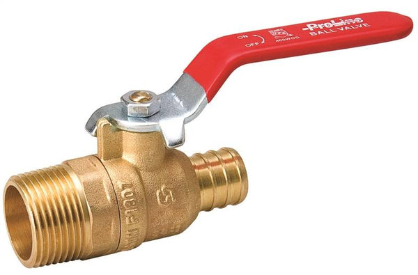 B & K 107-334NL Ball Valve, 3/4 in Connection, MIP x PEX, 400/160 psi Pressure, Brass Body