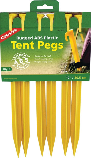 COGHLAN'S 9312 Tent Peg, 12 in L, ABS