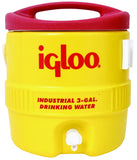 IGLOO 400 Series 00000431 Water Cooler, 3 gal Tank, Drip Resistant Spigot, Polyethylene, Red/Yellow