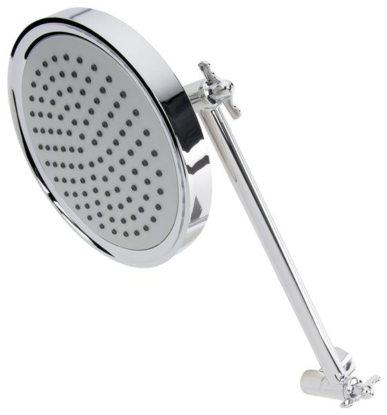 Plumb Pak K731CP 1-Function Shower Head, Round, 1.8 gpm, 1-Spray Function, Polished Chrome, 5.8 in Dia