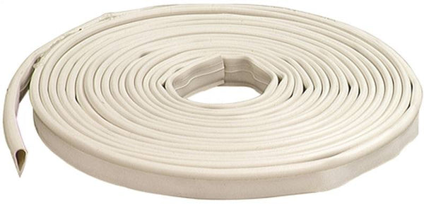 M-D 68676 Door Gasket, 1/2 in W, 1/4 in Thick, 20 ft L, Silicone, White