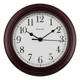 Westclox 46983 Clock, Round, Burgundy Frame, Plastic Clock Face, Analog