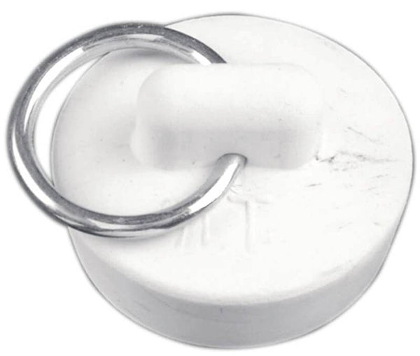 Danco 80224 Drain Stopper, Rubber, White, For: 1-1/8 in Drain, Universal Sink