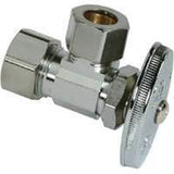 BrassCraft OCR39X C1 Stop Valve, 1/2 x 1/2 in Connection, Compression, 125 psi Pressure, Brass Body