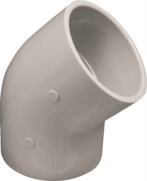 LASCO 417025BC Pipe Elbow, 2-1/2 in, Slip, 45 deg Angle, PVC, SCH 40 Schedule