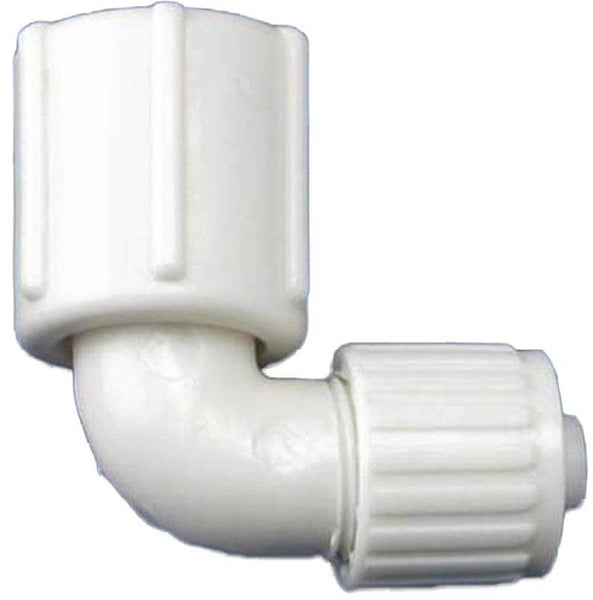 Flair-It PEXLOCK 16817 Pipe Elbow, 3/8 x 1/2 in, FPT, 90 deg Angle