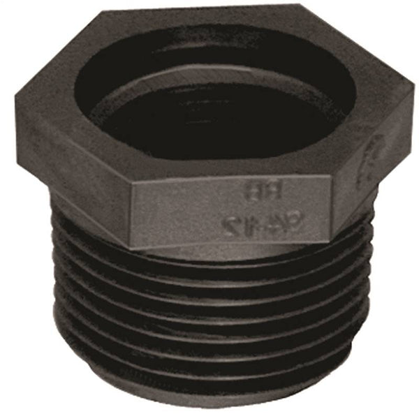 GREEN LEAF RB300-200P Reducing Pipe Bushing, 3 x 2 in, MPT x FPT, Black