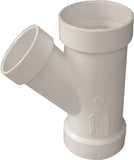 IPEX 192331L Pipe Wye, 3 x 3 x 1-1/2 in, Hub, PVC, White, SCH 40 Schedule