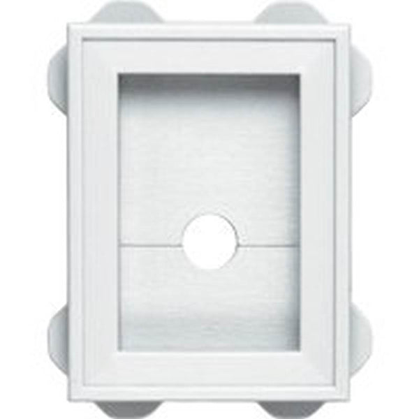 BUILDERS EDGE 130030003001 Mounting Block, 6-3/4 in L, 5 in W, White