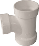 CANPLAS 192128L Sanitary Pipe Tee, 2 x 1-1/2 x 1-1/2 in, Hub, PVC, White