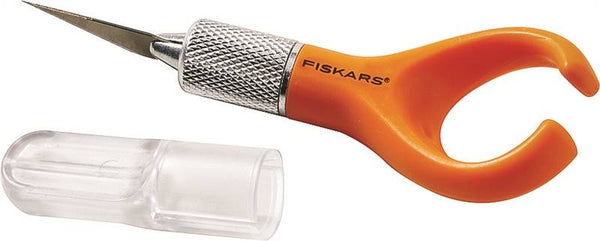 FISKARS 163050-1001 Fingertip Knife, Steel Blade, Plastic Handle, Finger Loop Handle, 4 in OAL