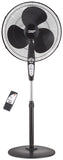 PowerZone SP2-18ARY Stand Fan, 120 V, 0.54 A, 90 deg Sweep, 18 in Dia Blade, 3-Blade, Plastic Blade, Black