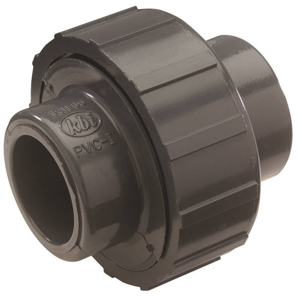 NDS U-1500-S Pipe Union, 1-1/2 in, Slip Joint, Gray, SCH 80 Schedule, 150 psi Pressure