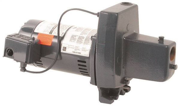 Sta-Rite FSNCH-L Jet Pump, 9.9/4.95 A, 115/230 V, 0.5 hp, 1-1/4 in Suction, 1 in Discharge Connection, Iron