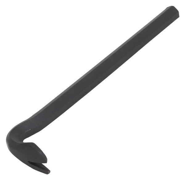 Vulcan JLO-0093L Pry Bar Nail Puller, 10.5 in L, V-Shape Tip, 1.25 in Tip, Steel, 0.625 in W