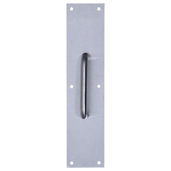 Tell Manufacturing DT100067 Door Pull Plate, 3-1/2 in W, Stainless Steel, Satin