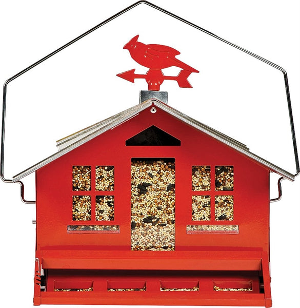 Perky-Pet Squirrel-Be-Gone II 338 Wild Bird Feeder, Country, 8 lb, Metal, 14 in H, Pole Mounting