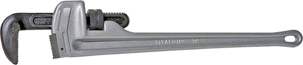 SUPERIOR TOOL 04824 Pipe Wrench, 3 in Jaw, 24 in L, Straight Jaw, Aluminum, Epoxy-Coated