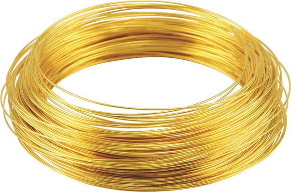 HILLMAN 50150 Utility Wire, 25 ft L, 16 Gauge, Brass