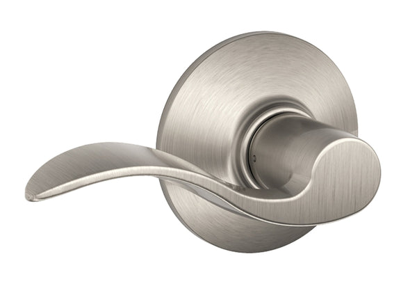 Schlage Sacramento Series F10VSAC619 Door Lever, 5-3/8 in L Lever, Metal, Satin Nickel