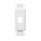 Leviton 41641-00W Wallplate Insert, 2-39/64 in L, 1.29 in W, 1 -Gang, Plastic, White