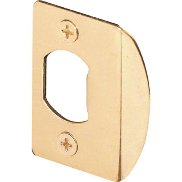 Defender Security E 2232 Door Strike Plate, 2-1/4 in L, 1-7/16 in W, Steel, Brass