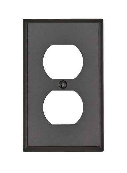 Leviton 85003 Receptacle Wallplate, 4-1/2 in L, 2-3/4 in W, 1 -Gang, Thermoset Plastic, Brown, Smooth