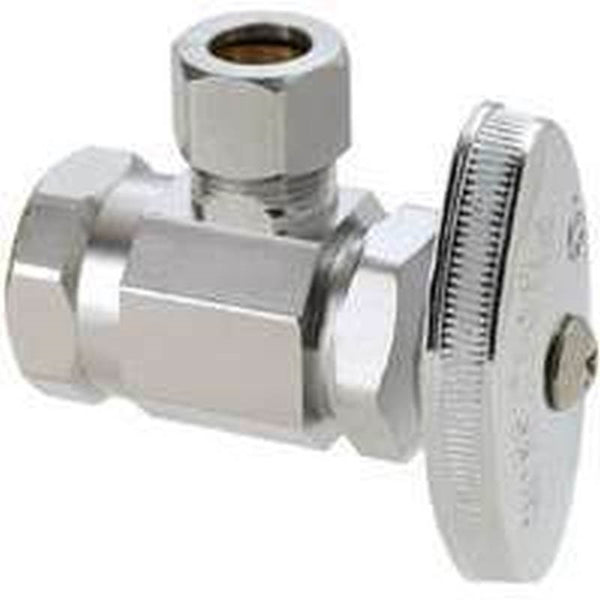 BrassCraft OR17X C1 Stop Valve, 1/2 x 3/8 in Connection, Compression x FIP, 125 psi Pressure, Brass Body