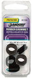 Jandorf 61509 Grommet, Rubber, Black, 1/4 in Thick Panel