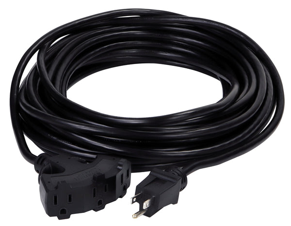 PowerZone Extension Cord, 100 ft L, Black